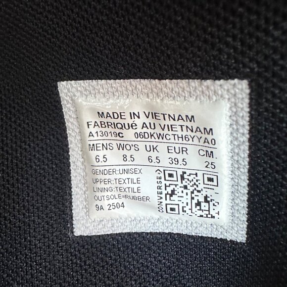⭐Converse Chuck Taylor All Star XXHi Plaid 6.5 Mens Boots Sneaker Black A13019C⭐ - Picture 9 of 11